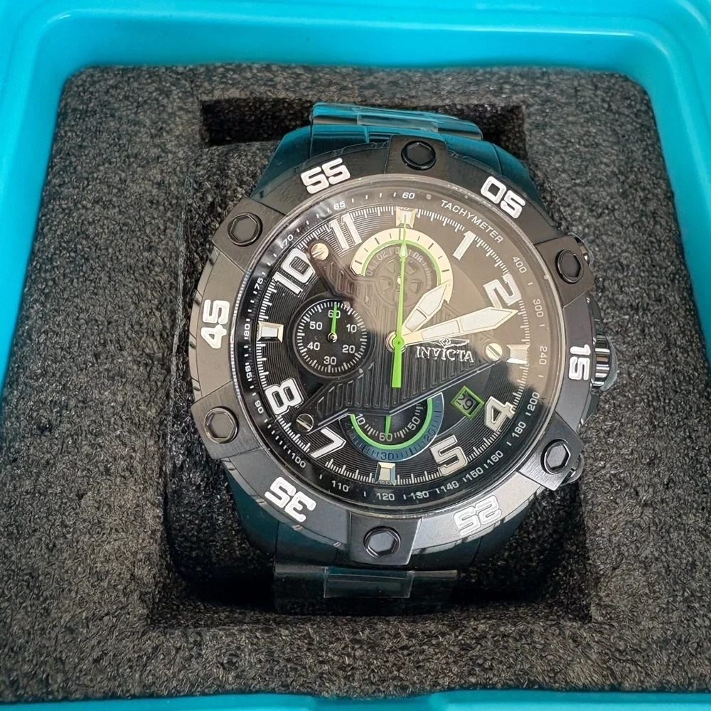 Invicta S1 Rally Men's Watch With Hard Case- 48mm, Black (26101)